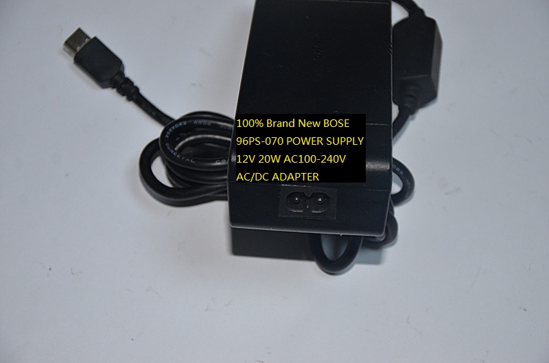 100% Brand New BOSE 96PS-070 POWER SUPPLY 12V 20W AC100-240V AC/DC ADAPTER - Click Image to Close